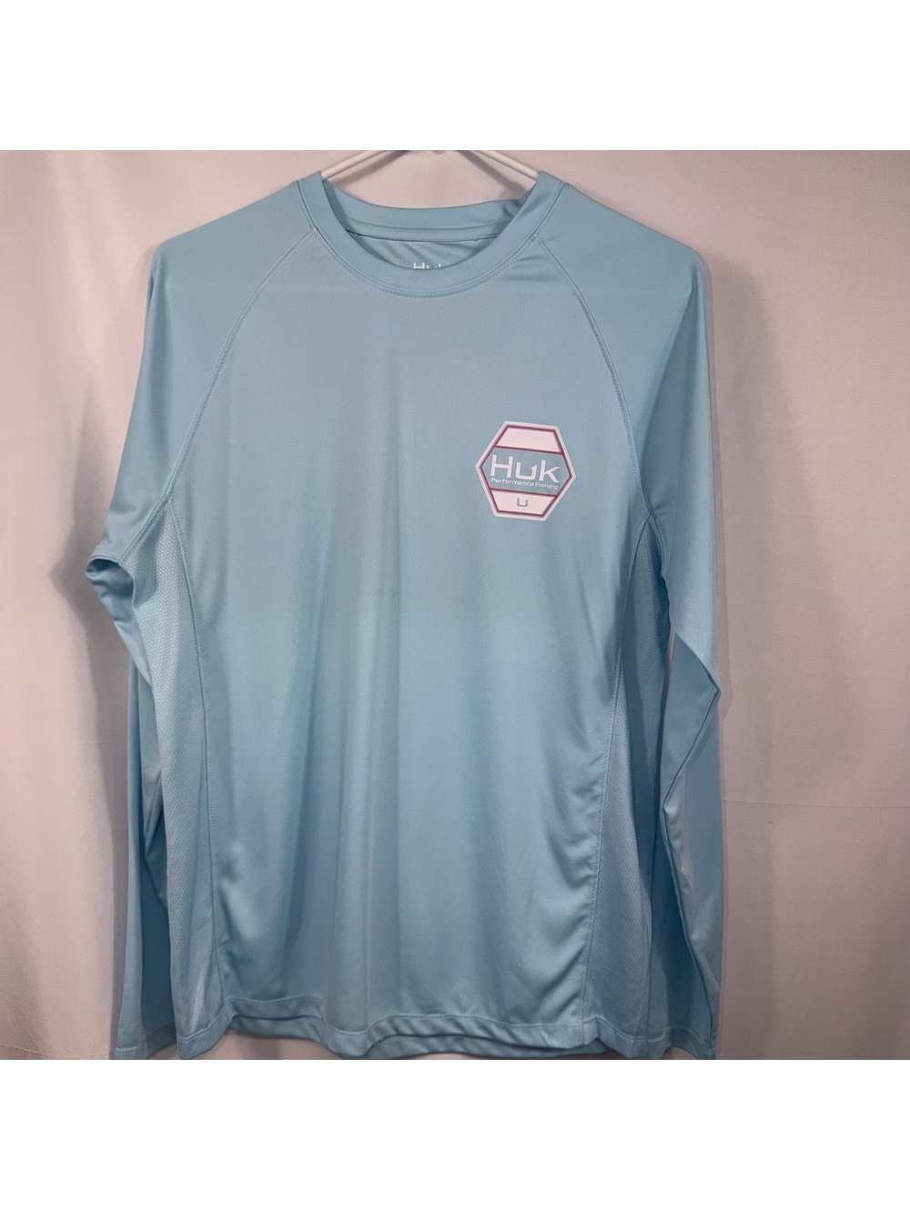 Huk Performance Fishing Long Sleeve UPF Performance Shirt Blue Size Small